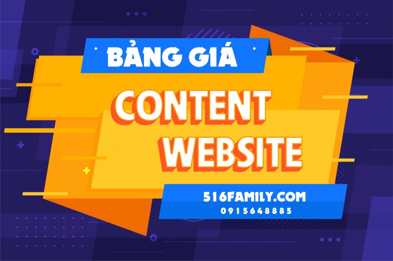 Bảng giá viết content website tại 516studio.com