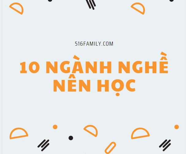 ngành nghề nên học